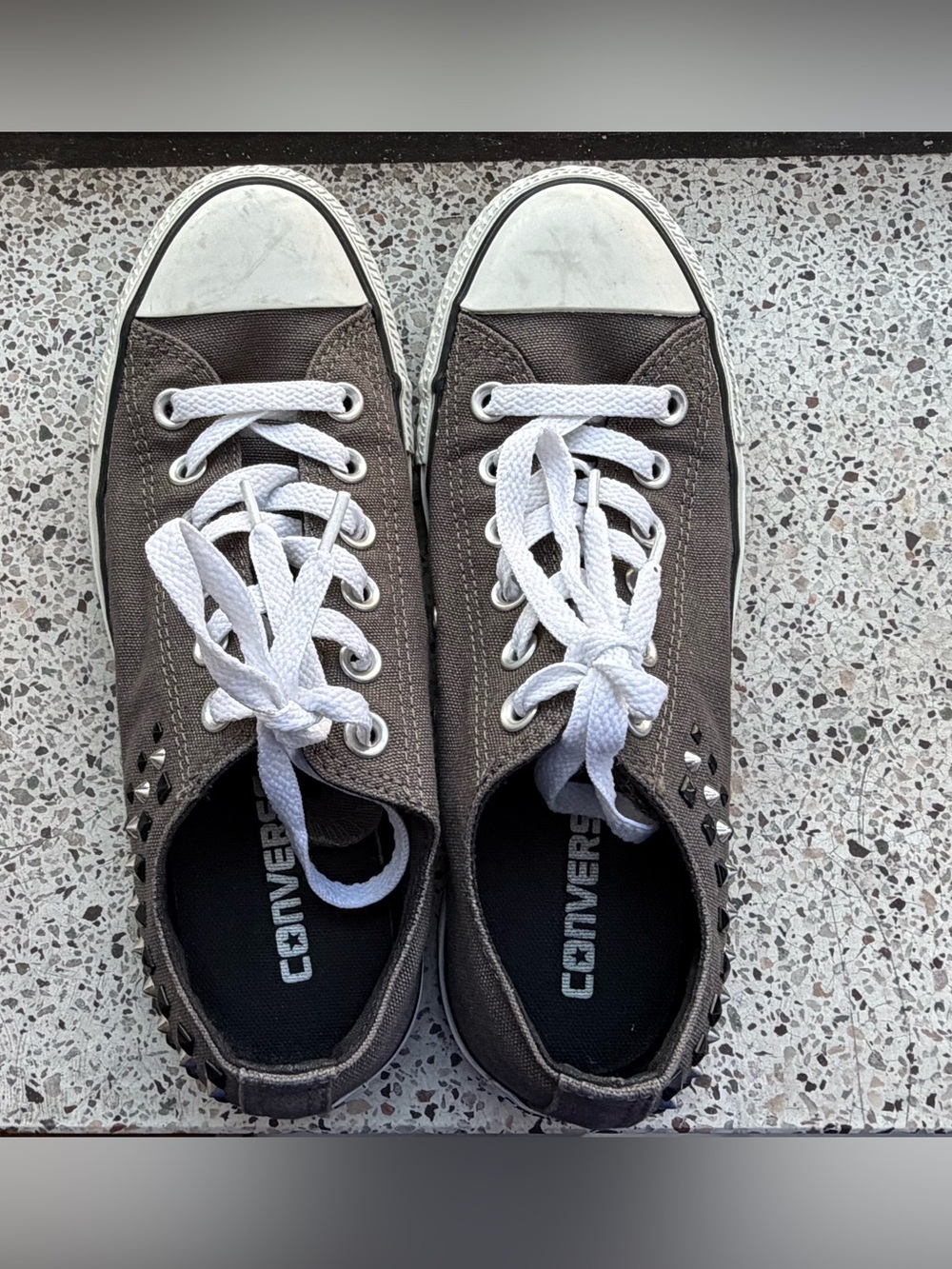 Converse Chuck Taylor All Star Low “Charcoal Studded “ Sneakers
